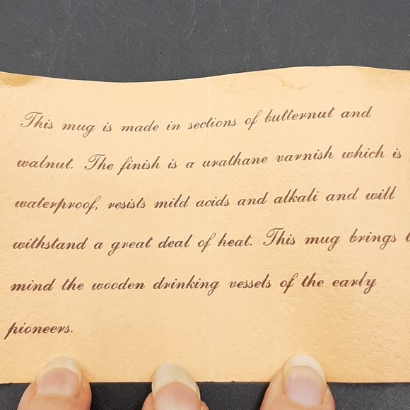 Hardy Huron Crafts Hand Crafted Wooden Mugs Barrie Ontario Butternut Walnut Wood - Picture 10 of 10